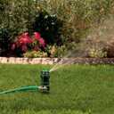 Orbit H2O-Six Gear-Drive Sprinkler on Metal T-Spike - Customizable Lawn Watering Coverage - Multi-Pattern Rotating Head with Adjustable Spray Range - Durable Outdoor Yard Irrigation Sprinkler - 58573