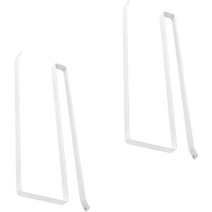 2pcs Under Cabinet Paper Towel Holder Versatile Hanging Rack for Kitchen Bathroom Storage Easy to Install for Paper Scarves Ties and More White Finish