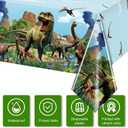 Tiamon Dinosaur Tablecloth Dinosaur Party Table Covers Plastic Tablecloth for Birthday Party Picnic Supplies 54 x 108 Inch(Blue, 6 Pcs)