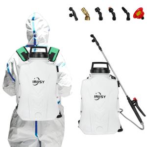 Battery Powered Backpack Sprayer, 3.2 Gallon Electric Garden Pump Sprayer with Lithium Battery, Lawn Sprayer with 6 Nozzles and 3 Wands High-Pressure Spray Hose for Weeding Spraying Cleaning