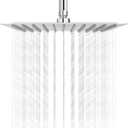 NearMoon Rain Shower Head, High Flow Stainless Steel Square Rainfall Shower, High Pressure Design, Awesome Shower Experience Even At Low Water Flow (10 Inch, Chrome Finish)