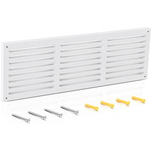 Colingmill 1 Pcs Decorative Return Air Vent Cover 26 x 8.5 x 3/4 Inch (24x6 Duct Opening) White MDF Modern Farmhouse Wall Vent Grille High Airflow Cold Air Return HVAC Cover for Wall Baseboard 26 x 8.5 x 3/4 Inches, White, 1