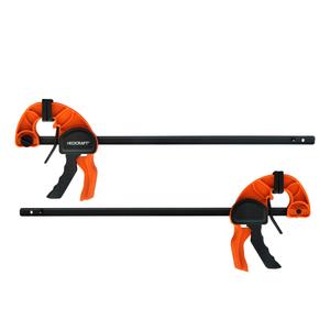 Quick Release Ratchet Bar Clamps for Woodworking (2 Pieces Set 18'') - Light Duty Adjustable One-Handed Clamp for Woodworking & Furniture Manufacturing & Assembly