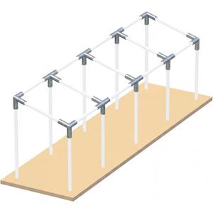 Frienda 10-Leg Lean-to Canopy Fittings for Under 1-3/8" Pipes, 1-3/8" ID, Connect under 1-3/8" Pipes