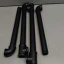 Industrial Wall Mount Iron Pipe Shelf, 5 Tier X3 Shelving Bracket Black Vintage Retro Ceiling Hung Shelf DIY Open Bookshelf Storage for offcie Room Kitchen (Planks are NOT Included)