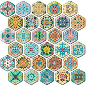 MORCART 30PCS Cute Hexagon Art Fridge Magnets for Liberia 