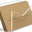 2 x KTRIO Acrylic Mail Holder, Clear Mail Organizer Countertop, Letter Envelope Holder for Desk, Mail Sorter Letter Stand for Home Office School