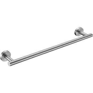 Nolimas Brushed Nickel Bath Towel Bar Single Bars Towel Rack Rod Classic Wall Mounted SUS304 Stainless Steel Bathroom Towel Holder Toilet Kitchen Towel Shelf Single Layer,24 inches