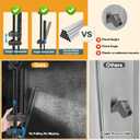 High Pressure Rain Shower Head with Handheld Combo, 10 Inch Square Rainfall Showerhead, Adjustable Slide Bar Dual Shower System, 3 Spray Modes, 59" Stainless Steel Hose, Matte Black