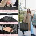 Garment Bags for Hanging Clothes and Travel with 4" Gusseted, Suit Cover for Clothes,Coats,Suit,Jackets,Dress,Shirts,Skirt. (Black-50"-3pcs-Double zipper-Thickened 80G Non-woven Fabric)