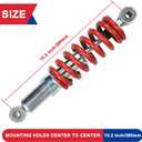 260mm 10.2" Adjustable Rear Shock Absorbers for 50cc 70cc 90cc 110cc 125cc Baja Motorsports DR70 Tao Tao DB20 Kids Pit Dirt Bike Four Wheeler Quad ATV Small Motorcycle Heavy Duty Red