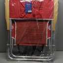 Cabana Beach Folding Beach Chair, 4 Position Portable Backpack Foldable Camping Accessories with Headrest, Cup Holder, and Wooden Armrests, Tango Red