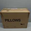 Puredown Goose Feathers and Down White Pillows with 100% Soft Cotton Cover, Bed Sleeping Hotel Collection Pillows Set of 2 Queen Size