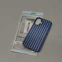 for iPhone 17 Case, Green and Blue Stripe Hybrid 2 Layer Hard Shell Silicone Protective Pattern Design Case