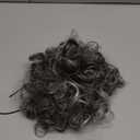 Oseti Curly Grey Hair Buns Messy Bun Hair Piece Clip in Synthetic Hair Pieces for Women Salt and Pepper Bun Hair Extensions Large Curly Drawstring Ponytail Clip on Bun Ponytails for Women (T1B/GREY#)