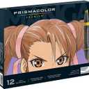 Prismacolor Premier Double-Ended Art Markers Fine And Chisel Tip Manga Colors Adult Coloring 12 Pack