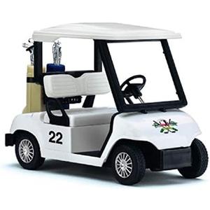 KiNSFUN Golf Cart 4" Die Cast Metal Model Pullback Action Toy (White)