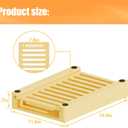 HOUSE AGAIN 16.9" Cutting Board and Dish Drying Rack 2-in-1 for Kitchen, 100% Organic Bamboo Heavy Duty Wood Dishes Organizer Wooden Chopping Board Set with Juice Groove, Included 4 x Silent foot pads