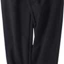 Gihuo Women's Sherpa Lined Sweatpants Winter Warm Fleece Lined Sweatpants with Pockets Fleece Jogger Pants Athletic (2# Black, X-Large)