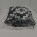 Outdoor Patio Plastic Straw Rug - 5x8 ft Outdoor Camping Rug Waterproof Reversible, Area Carpet Patios Clearance RV, Outside Porch Balcony Deck for Camper, Black & White