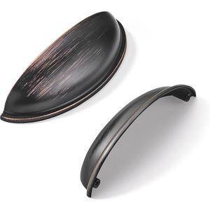 khtumeware 10 Pack 3-3/4" Drawer Pulls Oil Rubbed Bronze Cabinet Cup Pulls Kitchen Hardware Cabinet Handles Drawer Handles Knobs 3-3/4 inch Hole Center khtumeware 10 Pack 3-3/4" Drawer Pulls Oil Rubbed Bronze Cabinet Cup Pulls Kitchen Hardware Cabinet Handles Drawer Handles Knobs 3-3/4 inch Hole Center