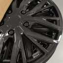 16 Inch Gloss Black Sporty 10-Spoke Design Universal Wheel Covers Hubcaps for Steel Wheels, Set of 4, Patented Adjustable Snap-On Design, Tool-Free Install