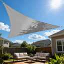 Sun Shade Sail Triangle 6'x6'x6' Shade Canopy UV Resistant Outdoor Patio Cover for Pergola Backyard Deck Garden Porch Shades, Grey