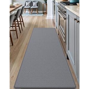 DEXI Kitchen Floor Mats Cushioned Anti Fatigue, 23x71, Large Wide Standing Runner Rug Waterproof, Comfort Memory Foam Padded for Front Sink Laundry, Grey