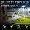 Solar Motion Sensor Light, 2-in-1 Magnetic & Adhesive Mount, 600LM Bright, 3 Modes, IP65 Waterproof, 1500mAh, Adjustable Angle, Easy No-Drill Installation for Outdoor/Indoor (Fence, Wall, Glass)