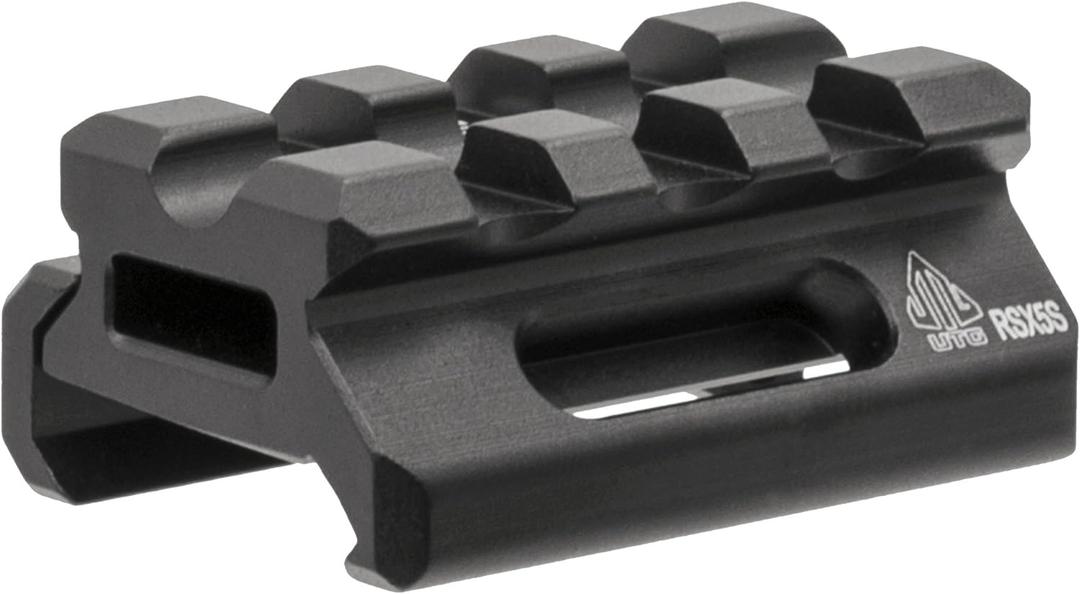 UTG Leapers MT-RSX5S Inc Super Slim Picatinny Riser Mount, 1/2" Height, 3 Slots, Black