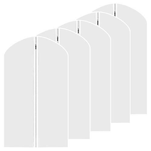 M MOACC Kids Garment Bags Little Girl Dress Bag Clear for Costume with Zipper Set of 4,Small