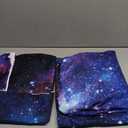 kxry Blue Purple Galaxy Fitted Sheet Sets Queen Size for Boys Kids Teens Outer Space Starry Sky Universe Bedding Set 1 Fitted Sheet + 1 Flat Sheet + 2 Pillow Cases (Multi4)