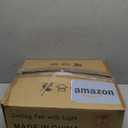 Black-Star Ring Ceiling Fans with Lights and Remote, 27 Inch Modern Low Profile Flush Mount Ceiling Fan, Dimmable LED Ceiling Light Fixture, Small Ceiling Fans for Bedroom, Kitchen, Indoor-Black