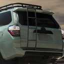 Black 4Runner Ladder Rear Tailgate Hatch Ladder Rack Hatch Ladder Roof Tailgate Step with Accessories for Toyota 4Runner 5th Gen 2010-2024, 4-Step