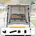 Golf Cart Windshield, Fold Down and Anti-UV Windshield Kit for 1995-2013 EZGO TXT/DCS/PDS Golf Cart, 40.6" W X 33" H, Tinted/Clear