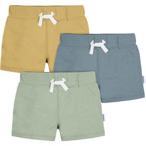 Gerber Baby-Boys Toddler 3-Pack Pull-on Knit Shorts (Green)