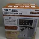 AIRMSEN 20 Bar Espresso Machine with Automatic Milk Frother, Cappuccino & Latte Coffee Maker with Quick Brew Dual Boiler (1350W + 1000W), Stainless Steel, 60oz Water Tank, Touchscreen