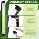 Lenwen 2 Pack Tennis Ball Tube Pickup, Fits 15 Tennis Ball with Shoulder Strap, Lightweight Collector Holder Picker Grabber Retriever Tube Carrier for Players, Coaches & Instructors