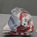 Christmas Door Mat Outdoor 3' x 5' Red and White Plaid Rug Christmas Decor Rug Cotton Hand-Woven Layered Door Mats Washable Carpet for Front Porch, Kitchen, Farmhouse, Entryway (3' x 5')