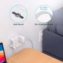 Surge Protector Power Strip, HANYCONY Extension Cord with Multiple Outlets, 5 Ft Ultra Thin Flat Plug 8 Outlets 4 USB Ports(2USB C), 1080J Outlet Extender for Home Office College Dorm Room Essentials