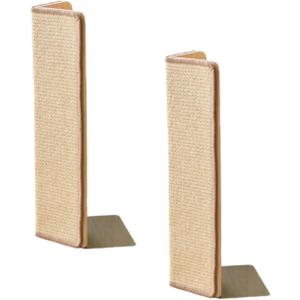 SHENGOCASE 2-Pack Sofa Corner Cat Scratching Post, 23.6" Tall, Sisal, Replaceable Scratch Pad Mat, Couch Protector