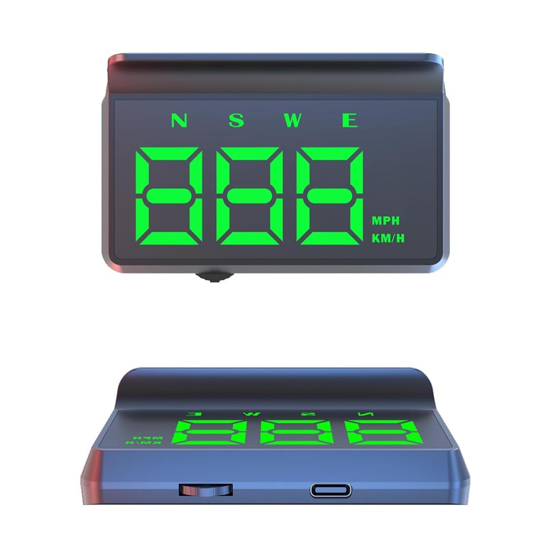 Heads up Display for Cars,Car HUD Head up Display W2S,Speedometer for Car,Digital Speedometer for Car Plug and Play,Speedometer with Overspeed Alarm,Automatic Brightness Adjustment,LED Large Font