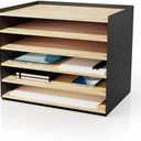 DesktopOrganizer-1drawer Prosumer's Choice Desk Paper Organizer Tray Wood - Ideal Solution and Size for Clean Desktop Setup - Suitable Desktop Organizer, Dimensions: 1.6 'H',12.5 'L',8.8'W'
