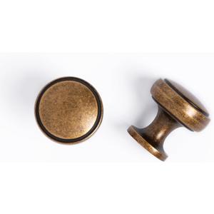 Round Knobs - 8 Pack / 1 Inch, Zinc Alloy Antique Brass Handles for Cabinets, Vintage Cabinet Knobs for Kitchen Cabinet Handles and Knobs, Bathroom Drawer Knob, Bedroom Wardrobe Pulls