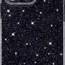 Hython Case for iPhone 12 Pro Max Case Glitter Cute Sparkly Shiny Bling Sparkle Phone Cases 6.7", Thin Slim Fit Soft TPU Bumper Shockproof Rubber Protective Cover for Women Girls Girly, Black