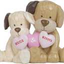 Braxio Dog Figurines Heart Decor - Resin Love Dog Couple Statue Heartwarming Tabletop Women Gifts for Living Room, Bedroom, Bookshelf & Sweet Home Accent