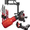 Cajun Winch Pro Reel Bowfishing Kit - Ultimate Bundle Including Winch Pro Reel, 25 Yards of 250 lbs. Line, 2 Arrows W/Piranha Points, Slides, Stops, and Brush Fire Arrow Rest, One Size