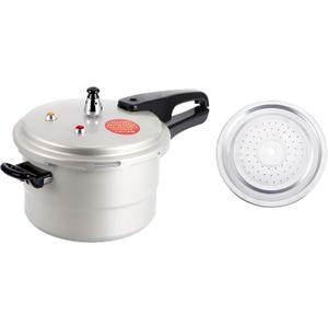 4 Quart Pressure Cooker, Household Pressure Cooker with Steaming Layer, Explosion Proof Cooking Pot for Gas Stove Electric Ceramic Stove, Suitable for 2-3 Person Use