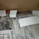 COLAMY Wooden Dining Chairs Set of 4, Modern Fabric Upholstered Kitchen Side Chairs, Farmhouse Dining Room Chair with Foot Pegs, Beige