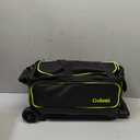 Goloni Double Roller 2 Ball Bowling Bag with Separate Shoe Compartment,2 Ball Bowling Bag with Wheels,Retractable Handle Extends to 40" (green)